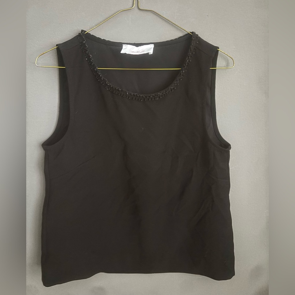 Nobelle Chic Black Beaded Tank Top